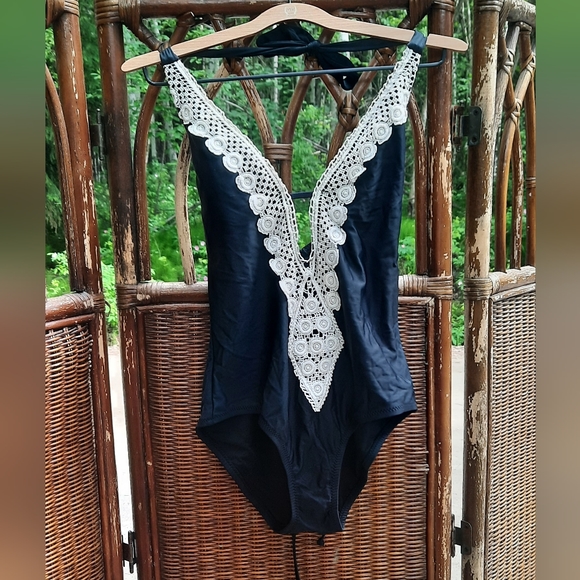 Kona Sol Other - Black Kona Sol Lace One Piece Swimsuit